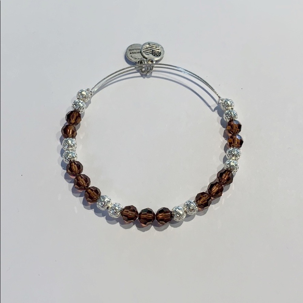 Alex and Ani Chocolate Beaded Bangle